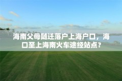 海南父母随迁落户上海户口，海口至上海南火车途经站点？