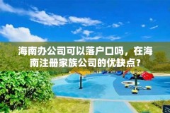 海南办公司可以落户口吗，在海南注册家族公司的优缺点？