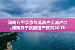 海南万宁工作怎么落户上海户口,海南万宁买房落户政策2019