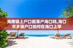 海南镇上户口能落户海口吗,海口市乡镇户口如何在海口上学