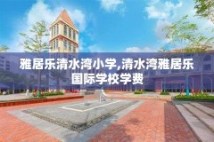 雅居乐清水湾小学,清水湾雅居乐国际学校学费