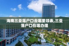 海南三亚落户口去哪里领表,三亚落户口在哪办理