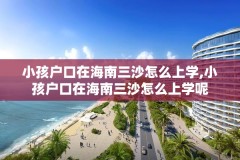 小孩户口在海南三沙怎么上学,小孩户口在海南三沙怎么上学呢