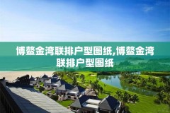 博鳌金湾联排户型图纸,博鳌金湾联排户型图纸