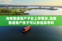 海南普通落户子女上学要求,海南普通落户孩子可以参加高考吗