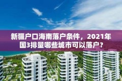 新疆户口海南落户条件，2021年国3排量哪些城市可以落户？