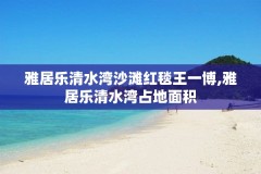 雅居乐清水湾沙滩红毯王一博,雅居乐清水湾占地面积