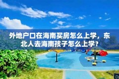 外地户口在海南买房怎么上学，东北人去海南孩子怎么上学？