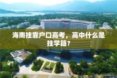 海南挂靠户口高考，高中什么是挂学籍？