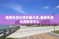 雅居乐清水湾开盘大卖,雅居乐清水湾售楼中心