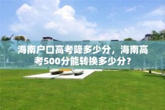 海南户口高考降多少分，海南高考500分能转换多少分？