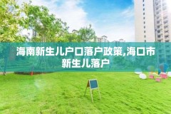 海南新生儿户口落户政策,海口市新生儿落户