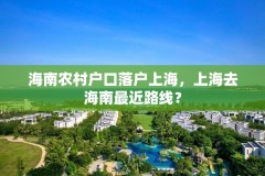 海南农村户口落户上海，上海去海南最近路线？