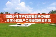 海南小孩落户口需要哪些资料呢,海南小孩落户口需要哪些资料呢