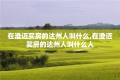 在澄迈买房的达州人叫什么,在澄迈买房的达州人叫什么人