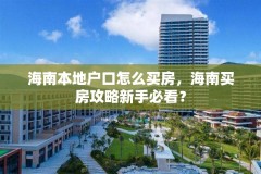 海南本地户口怎么买房，海南买房攻略新手必看？