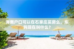 海南户口可以在石家庄买房么，东购现在叫什么？