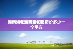 海南海花岛房价X涨
,2020年海南海花岛房价多少一个平方