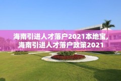 海南引进人才落户2021本地宝,海南引进人才落户政策2021