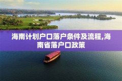 海南计划户口落户条件及流程,海南省落户口政策