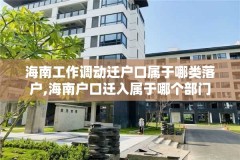 海南工作调动迁户口属于哪类落户,海南户口迁入属于哪个部门