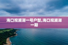 海口观澜湖一号户型,海口观澜湖一期