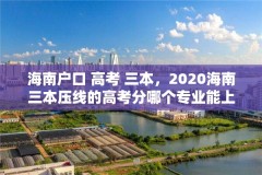 海南户口 高考 三本，2020海南三本压线的高考分哪个专业能上？