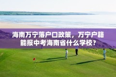 海南万宁落户口政策，万宁户籍能报中考海南省什么学校？