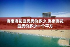 海南海花岛房房价多少,海南海花岛房价多少一个平方