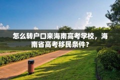 怎么转户口来海南高考学校，海南省高考移民条件？