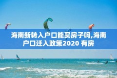 海南新转入户口能买房子吗,海南户口迁入政策2020 有房