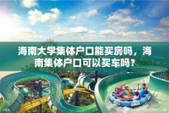 海南大学集体户口能买房吗，海南集体户口可以买车吗？