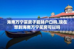 海南万宁买房子能转户口吗,现在想到海南万宁买房可以吗