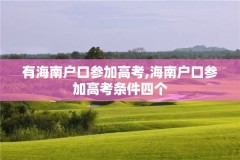 有海南户口参加高考,海南户口参加高考条件四个