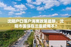 沈阳户口落户海南政策最新，沈阳市医保在三亚能用不？