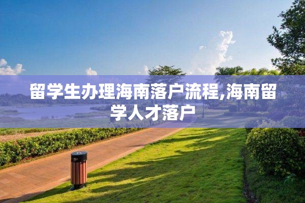 留学生办理海南落户流程,海南留学人才落户