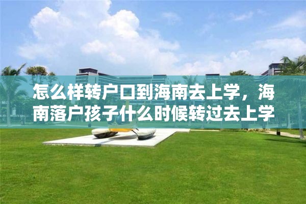 怎么样转户口到海南去上学，海南落户孩子什么时候转过去上学？