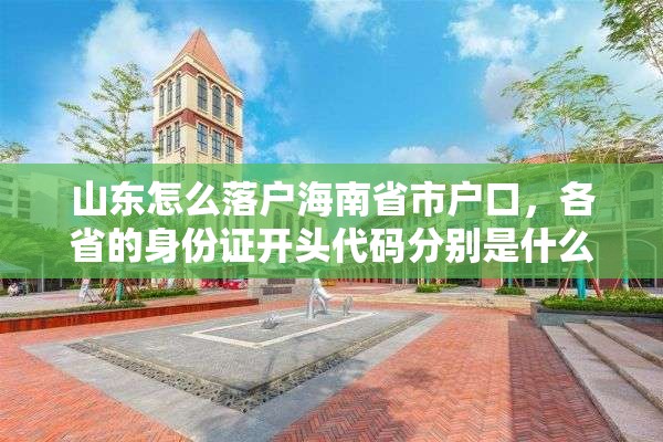 山东怎么落户海南省市户口，各省的身份证开头代码分别是什么？