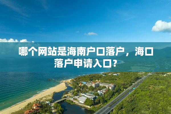 哪个网站是海南户口落户，海口落户申请入口？