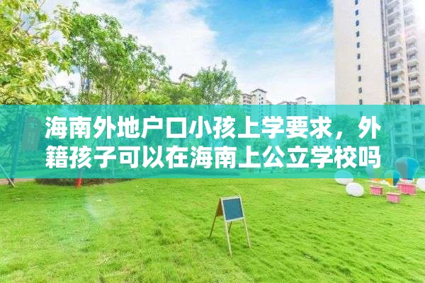 海南外地户口小孩上学要求，外籍孩子可以在海南上公立学校吗？