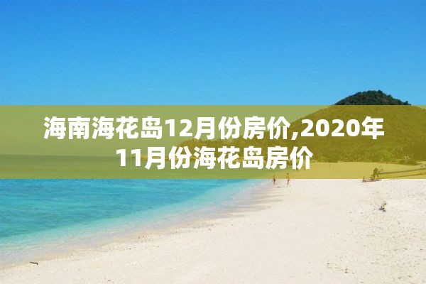 海南海花岛12月份房价,2020年11月份海花岛房价