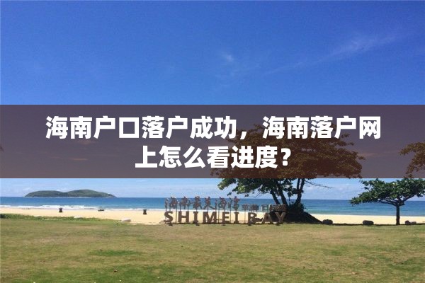 海南户口落户成功，海南落户网上怎么看进度？