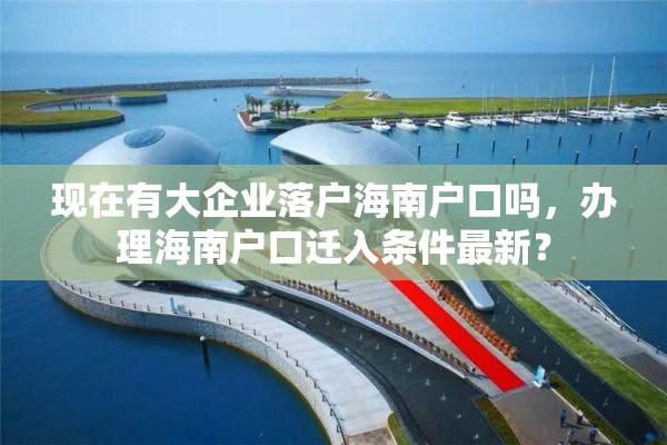 现在有大企业落户海南户口吗，办理海南户口迁入条件最新？