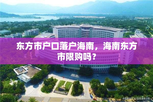 东方市户口落户海南，海南东方市限购吗？