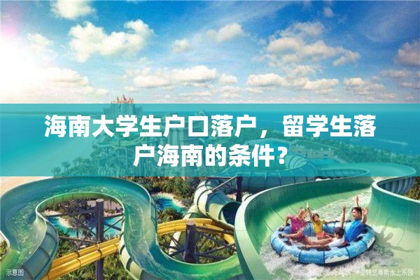 海南大学生户口落户，留学生落户海南的条件？