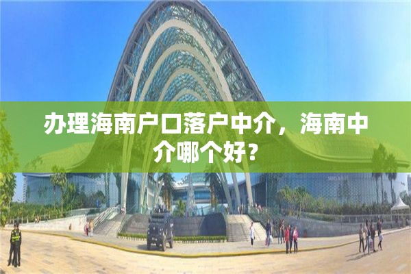 办理海南户口落户中介，海南中介哪个好？