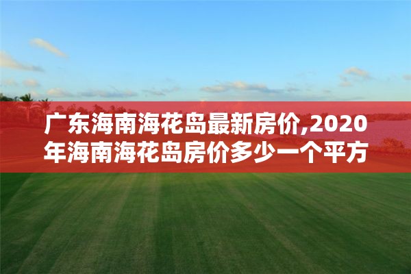 广东海南海花岛最新房价,2020年海南海花岛房价多少一个平方