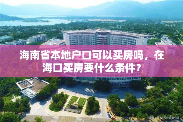 海南省本地户口可以买房吗，在海口买房要什么条件？