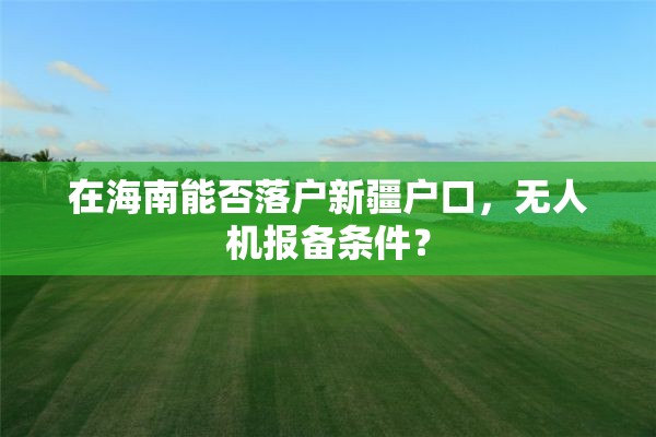 在海南能否落户新疆户口，无人机报备条件？