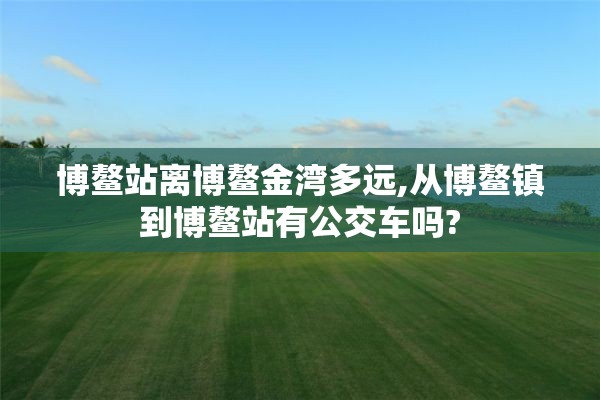 博鳌站离博鳌金湾多远,从博鳌镇到博鳌站有公交车吗?